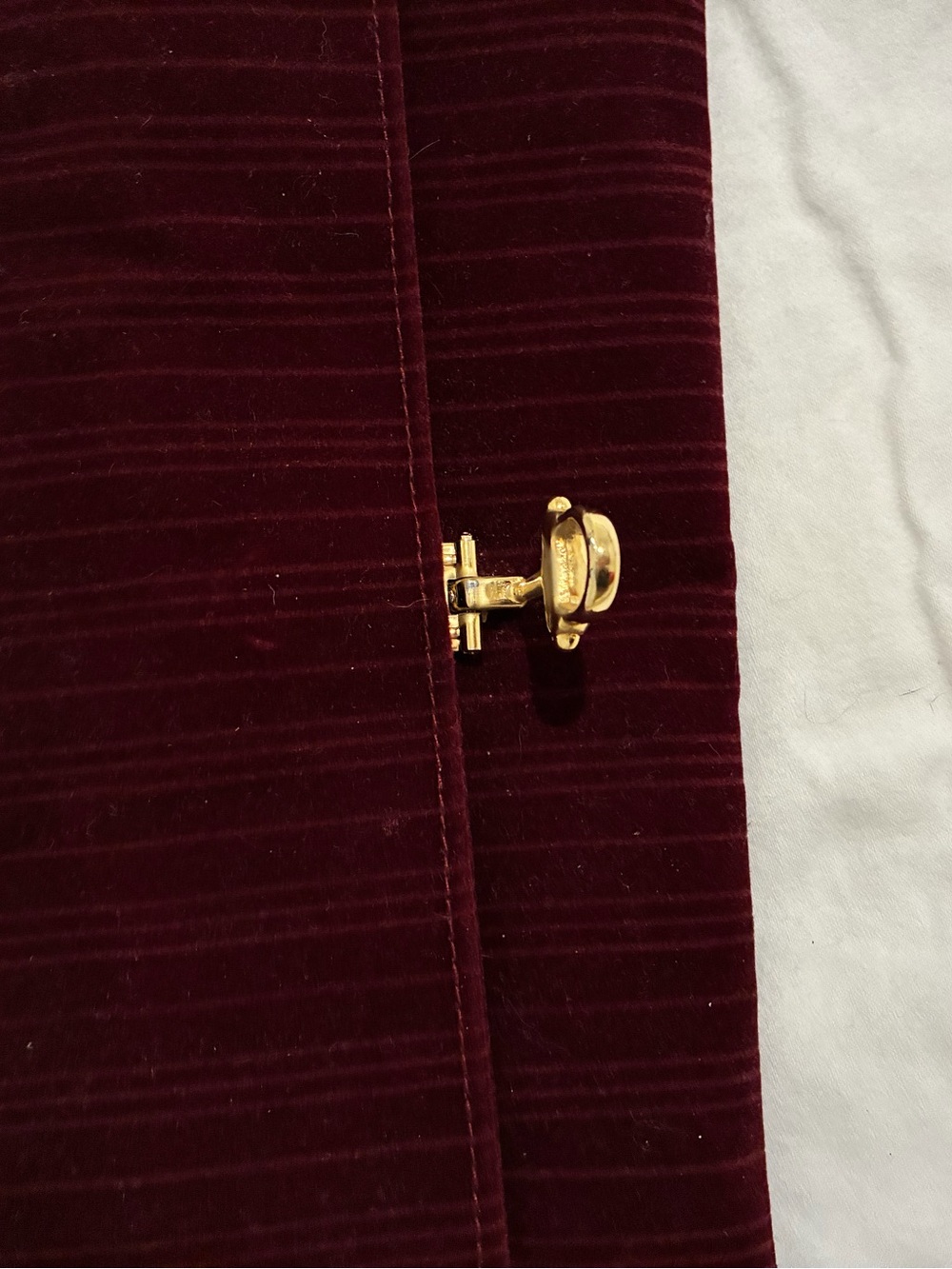 Rare Vintage Lancetti Italy Wine Red Velvet Gold Horsebit Evening Bag Clutch - Picture 11 of 11